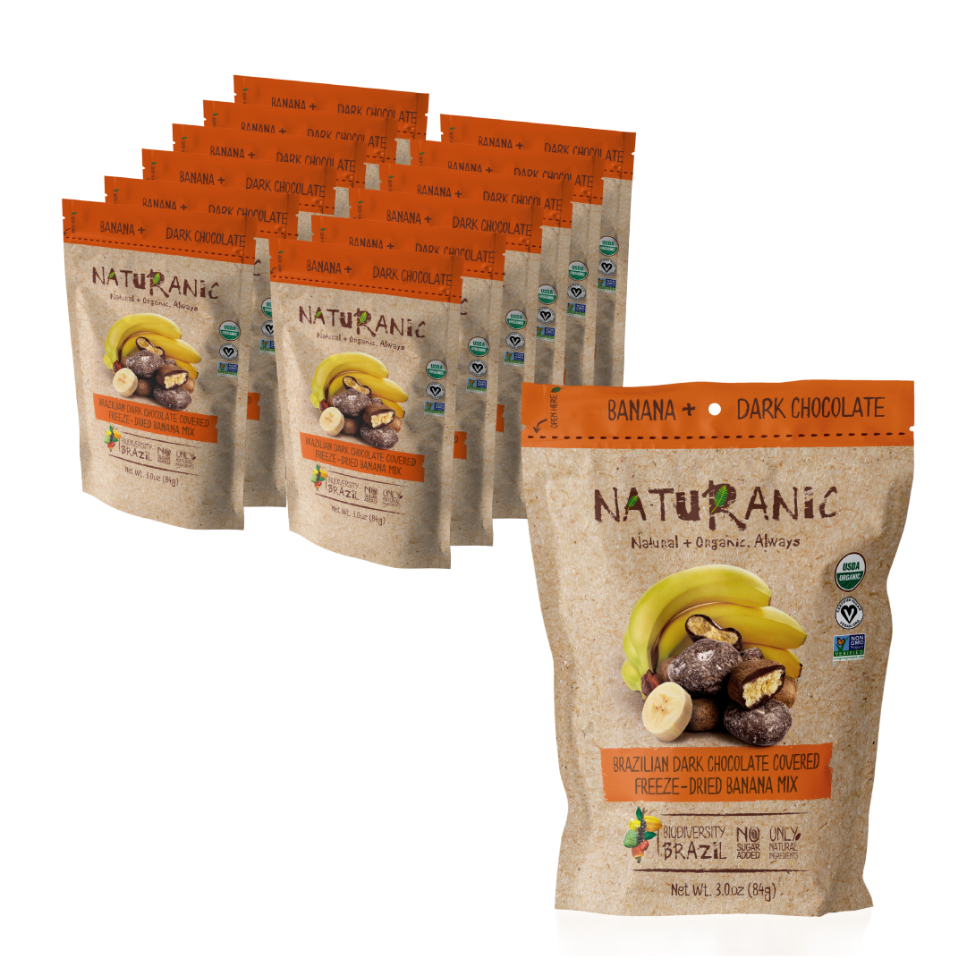 Brazilian Dark Chocolate Covered Freeze-Dried Banana Mix