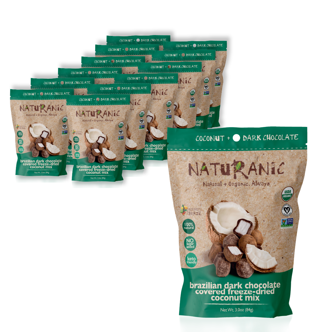 Brazilian Dark Chocolate Covered Freeze-Dried Coconut Mix