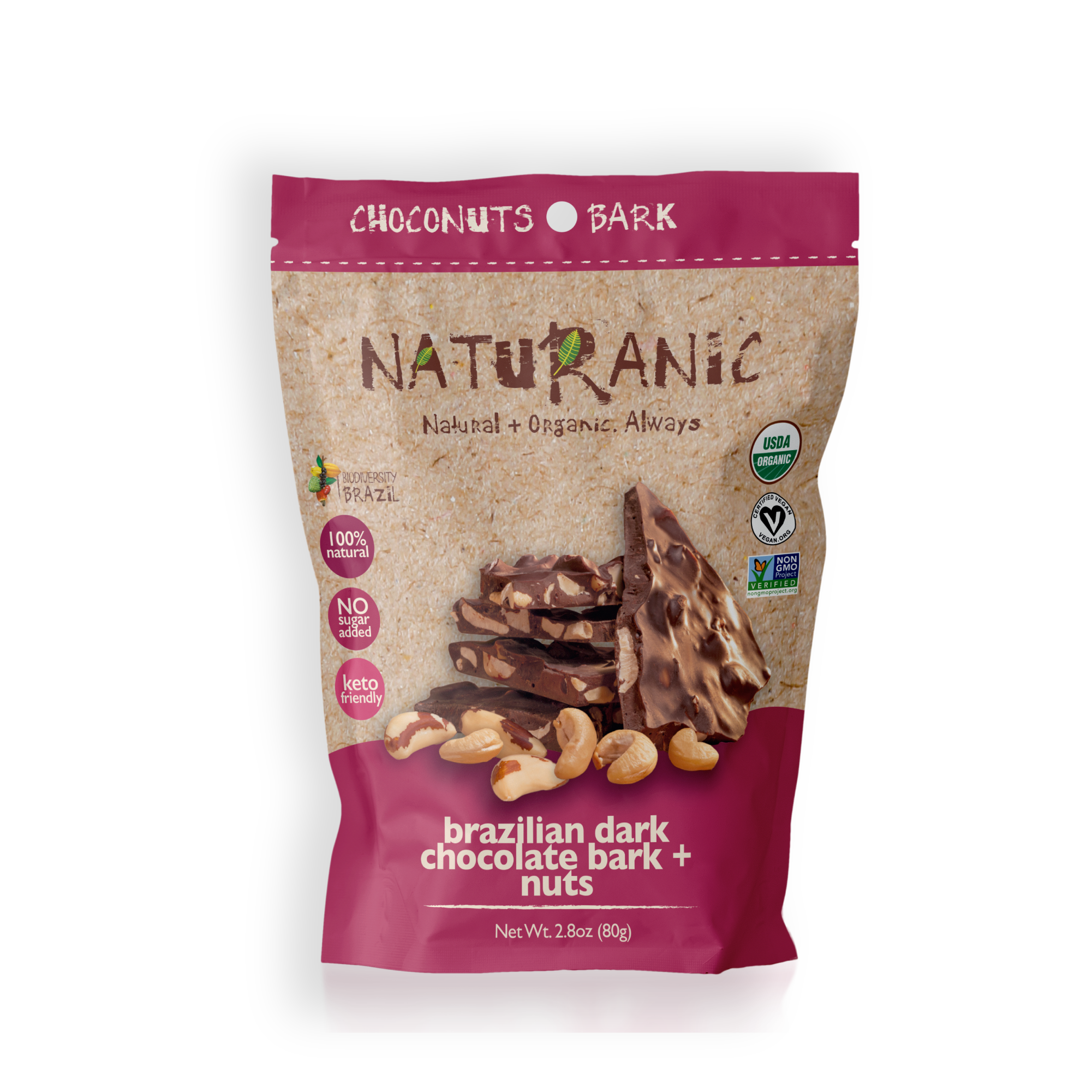 Brazilian Dark Chocolate Bark + Nuts