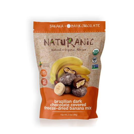Brazilian Dark Chocolate Covered Freeze-Dried Banana Mix
