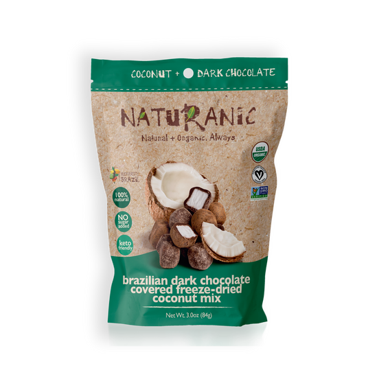 Brazilian Dark Chocolate Covered Freeze-Dried Coconut Mix