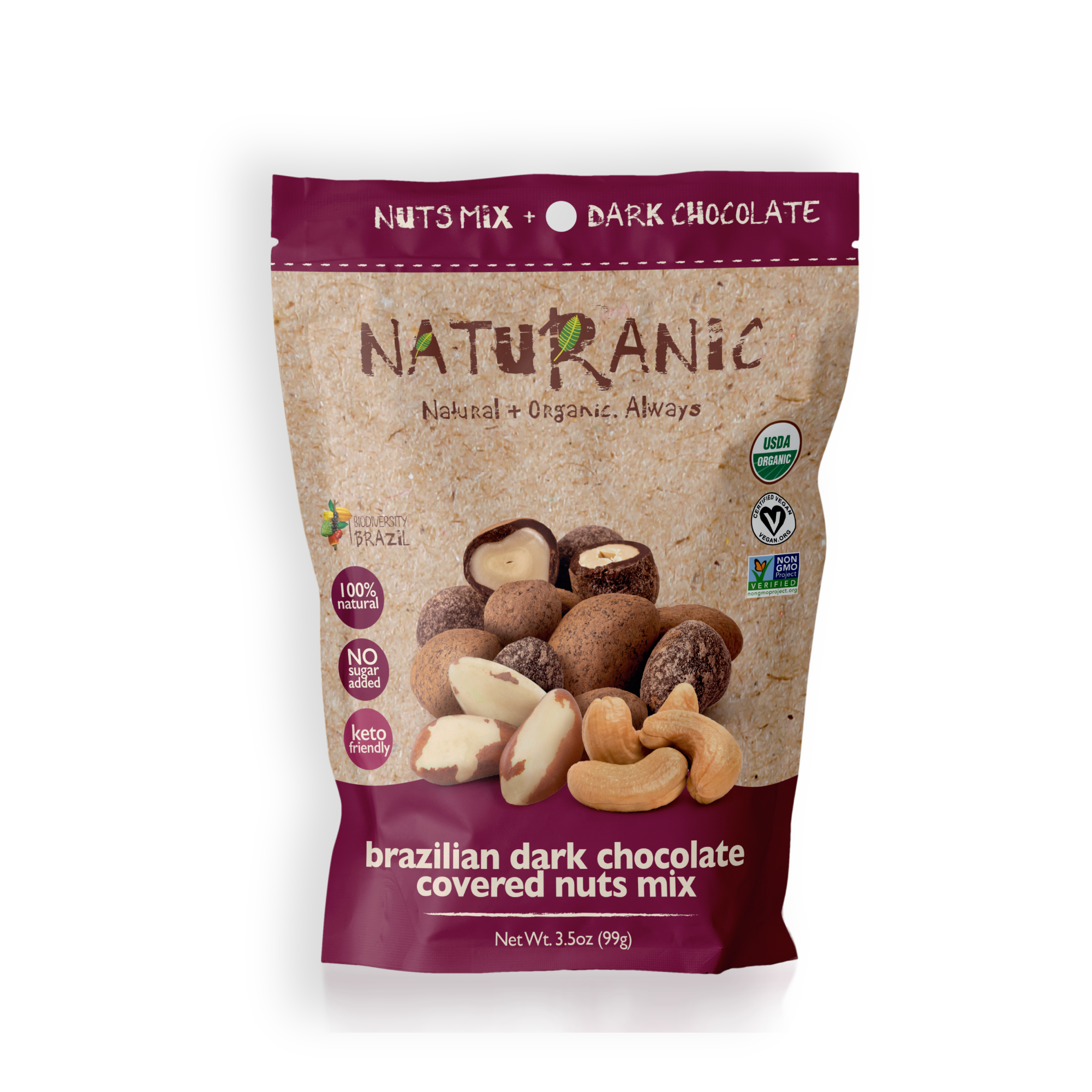 Brazilian Dark Chocolate Covered Nuts Mix
