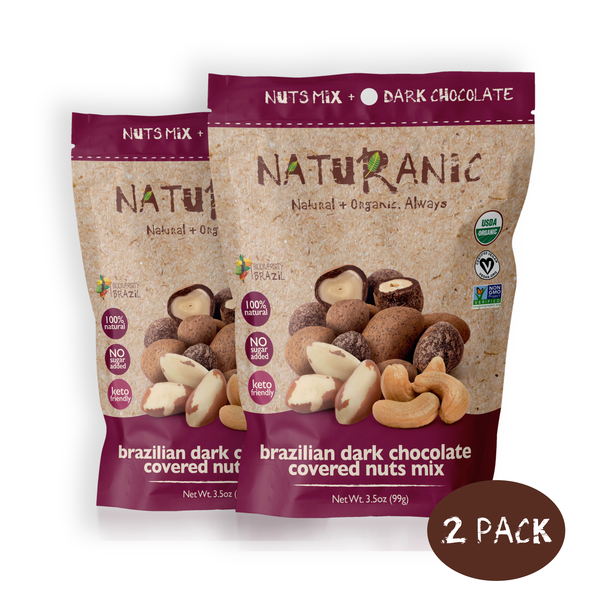 Brazilian Dark Chocolate Covered Nuts Mix