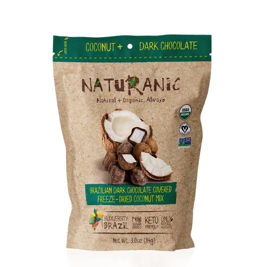 Brazilian Dark Chocolate Covered Freeze-Dried Coconut Mix