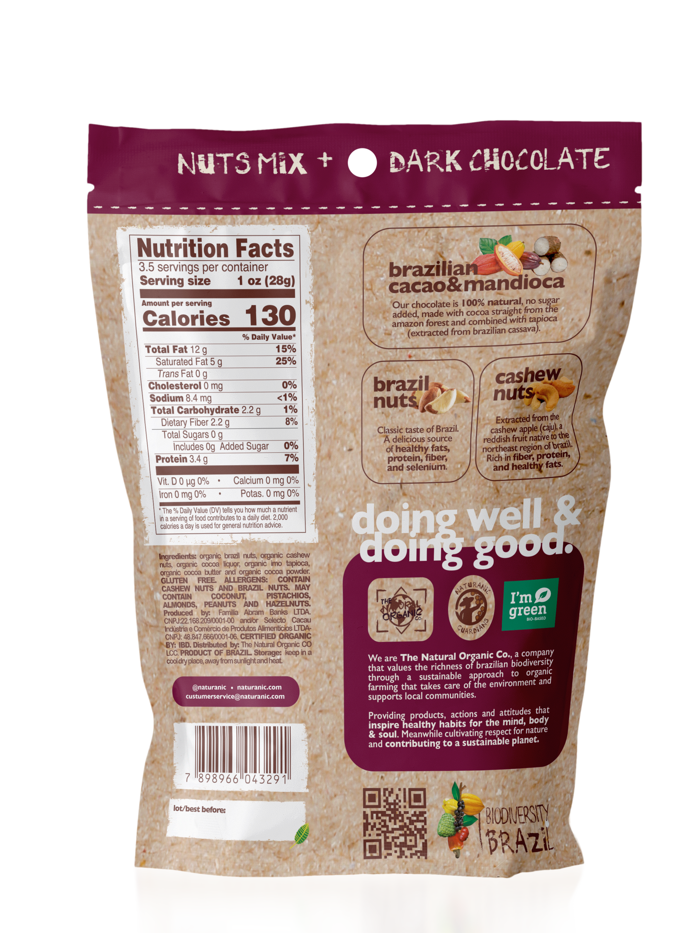 Brazilian Dark Chocolate Covered Nuts Mix